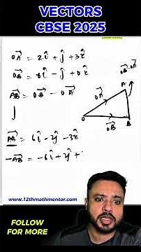Vectors CBSE 2025 PYQ Solved | CBSE Class 12 Maths #12thmathmentor