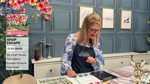 Join us for an hour with a new download from My Craft Studio: Springtime Escape! | Highlight Crafts