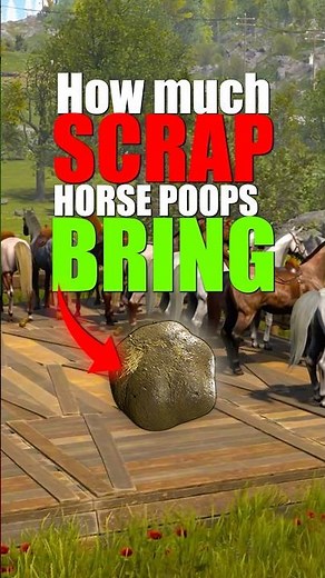 How much scrap horse dung bring #rust #rustconsole #rusttok