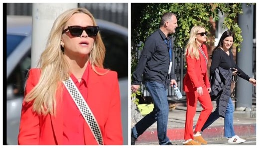 The Morning Show: Reese Witherspoon pulls off business chic wearing bold red suit