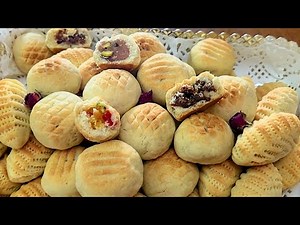 Maamoul filled with rahat, dried fruits and nuts | Maamoul with flour, eggs and butter