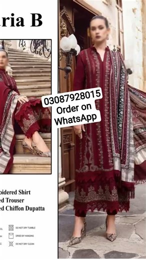 Maria B Lawn Collection Suit Fully Heavy Embroidered Lawn Front #designerlawn #unstitched