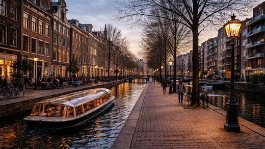 This evening view makes Amsterdam unforgettable