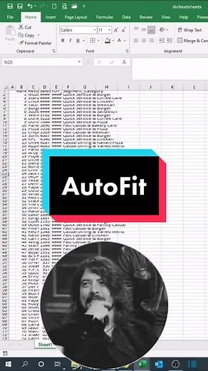 Hidden data? Try AutoFit! #learn #excel #googlesheets #spreadsheet #sheets