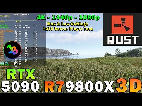 RUST 2025 | RTX 5090 | Ryzen 7 9800X3D | | 4K - 1440p - 1080p | Max & Low Settings