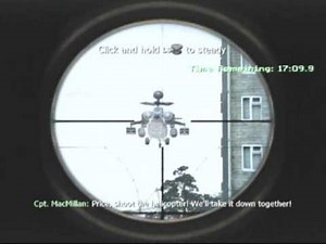 Call of duty 4 helicopter crash scene