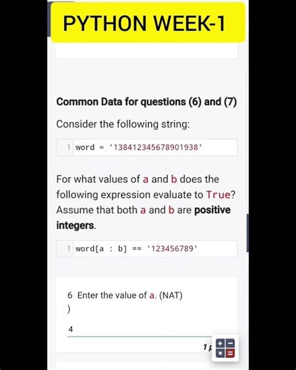 PYTHON WEEK 1 GRADED ASSIGNMENT #iitm #python