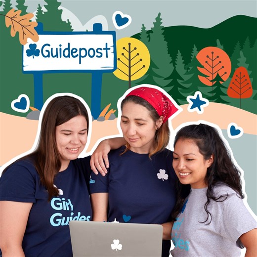 Adult members and Rangers! Are you keeping up with Guidepost? 💻 Guidepost is a weekly one-stop-shop for all member-related news and essential volunteer resources. In each edition, you can expect news from your provincial council, events and training opportunities and updates on the program, cookies, Safe Guide and everything in between! 📅 It’s a must-read weekly member newsletter! Check your inbox every Tuesday. | Girl Guides of Canada