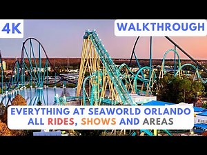 [4K] EVERYTHING at Seaworld Orlando ALL SHOWS RIDES AREA FULL TOUR