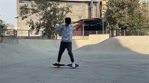 Most 360 rotations on a caster board in one minute - 34 by Hardik Raghuwanshi