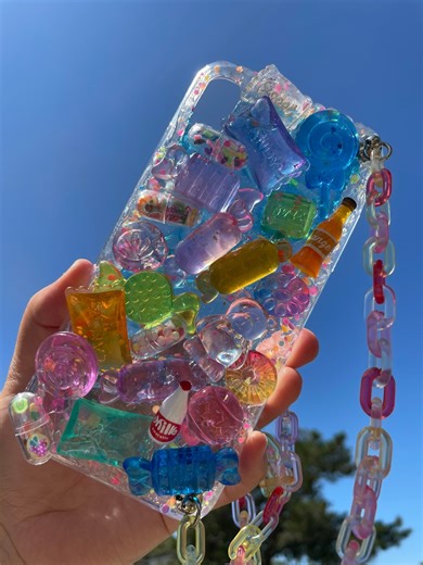Custom Decoden Phone Case, Crystal Candy Kawaii Style - Etsy