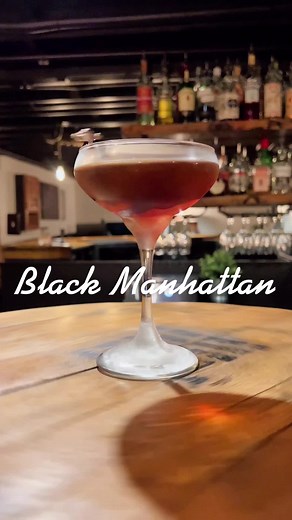 Rye Whiskey Black Manhattan Cocktail Recipe