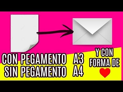 😍 ¡WOW! 💌 Como hacer un SOBRE CON UN FOLIO A4 y A3 ¡SIN y CON PEGAMENTO! 3 FORMAS y ¡FACIL!