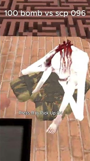 SCP-096 vs 100 BOMBS #scp #garrysmod #nextbots