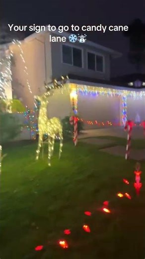 Your sign to go to candy cane lane ❄️⛄️