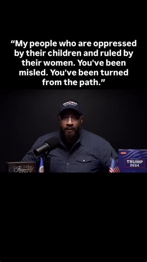 ISAIAH 3:12 WARNING “My people who are oppressed by their children and ruled by their women. You’ve been misled. You’ve been turned from the path.” — Royce White applies Scripture to a crisis of discipline in black communities. @last.renaissance.man | America's Voice News
