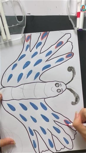 Vẽ Chú Bươm Bướm Từ Bàn Tay | DIY Handprint Butterfly Drawing 🦋✋🎨