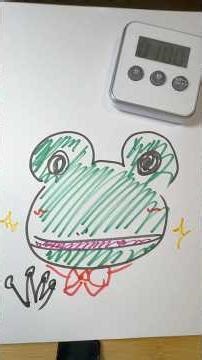 1 Minute Drawing! 🐸 Cute & Stylish Frog with a Red Bowtie! ✨ #ASMR #Shorts