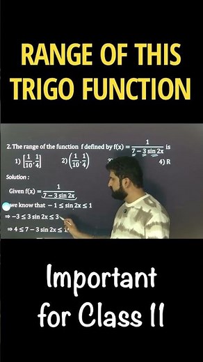 Range of this Trigo Function is Multi Concept | Relations and Functions | JEE | Class 11 Maths