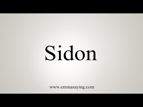 How To Say Sidon