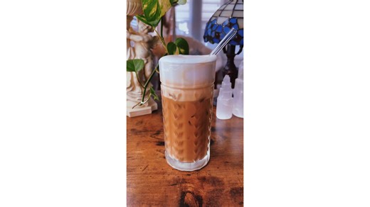 White chocolate lavender latte hot and iced