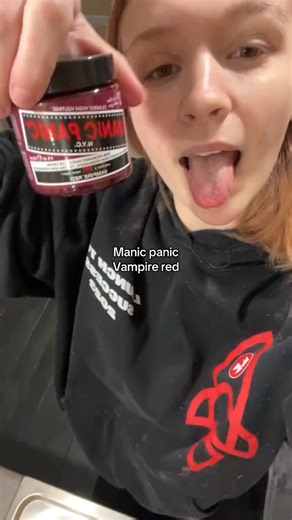 Turn heads in Vampire Red 🌙 Bold and fearless. Find it online at Walmart.com: https://manic-panic.visitlink.me/_Hu3wQ❤️ #ManicPanic #ManicPanicNYC #VampireRed #RedHairColor #CrueltyFreeBeauty #HairTransformation #HairColorForDarkHair | Manic Panic