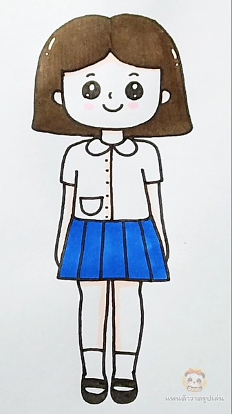 Drawing a female student. #art #drawing #coloring #draw #student