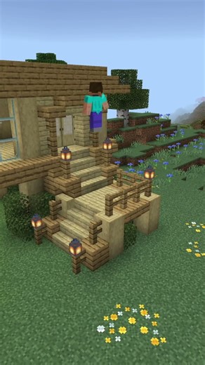 Minecraft Birch House Build #minecraft #bedrock #minecraftbuilding #youtube #shorts #gaming