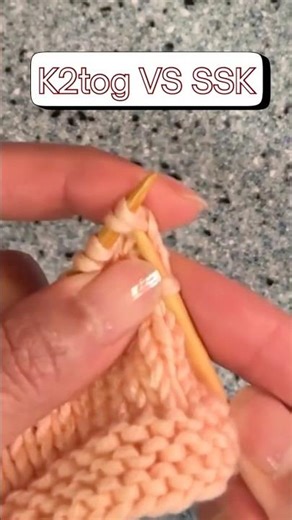 Knitting - showing how to K2tog and Slip-slip-knit (ssk) #knitting #k2tog #ssk