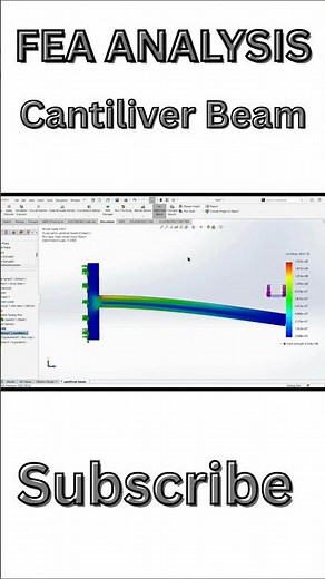 Can This Cantilever Beam Survive? | FEA Simulation in SolidWorks #shorts
