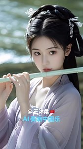 This is a traditional Chinese musical instrument -- bamboo flute，这是中国传统乐器——（竹笛）#hanfu #中国汉服 #中国乐器 #中国传统乐器 #竹笛 ＃ai奏响中国乐 | Love.Chinese.music
