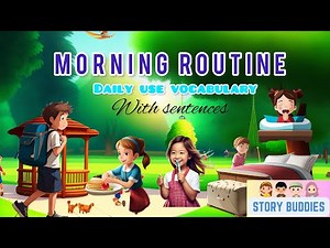Vocabulary : Morning Routine | Daily use english vocabulary with Sentence | Easy English