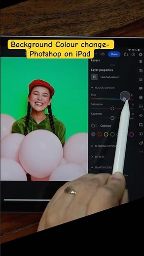Easy Background colour Change 🎨- Photoshop On iPad #photoshop #digitalart #drawing #ipad