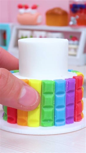 Unicorn Rainbow Cake🦄🌈 Satisfying ASMR | Mini Cake #shorts #asmr #miniature #minicake