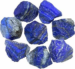 Raw Lapis Lazuli Stone Crystals Bulk, Real Gemstones and Crystals, Rocks and Minerals, Healing Crystals, Quartz Crystals and Healing Stones, Cuarzos Originales De Energia Y Piedras(1LB)