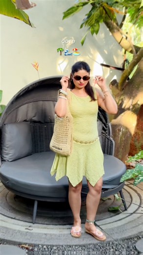Transition to Beach Look 🌴💚 #outfittransition #ootd #beachlook