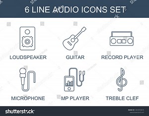 Audio Icons Trendy 6 Audio Icons Stock Vector (Royalty Free) 1261872673 | Shutterstock