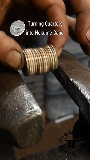 Turning Quarters into Mokume Gane Project
