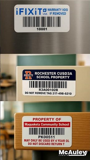 Asset Tags for Equipment - Custom and Durable Labels with Clean Look | McAuley Labels