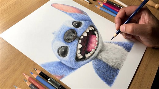 Stitch – Colored Pencil Timelapse