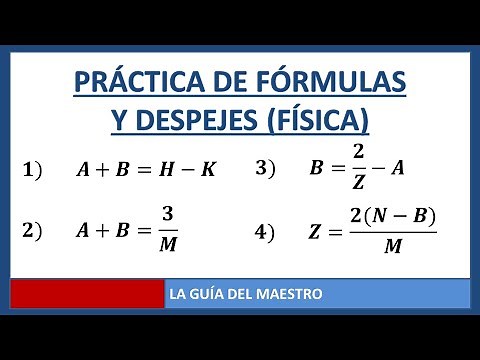 Despejes física 3er año