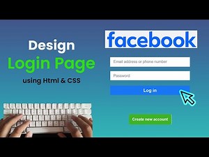 how to create facebook login page in html and css | Facebook - Fast Coding - ASMR