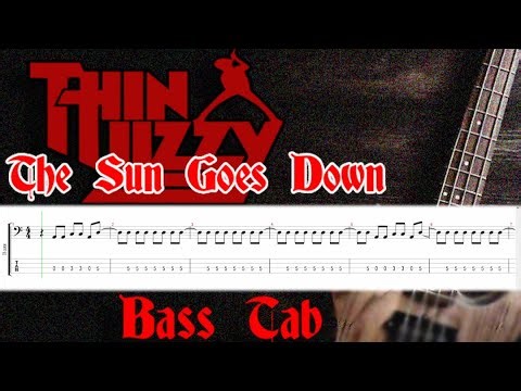 Thin Lizzy - The Sun Goes Down - Bass Track Only with Tab and Score