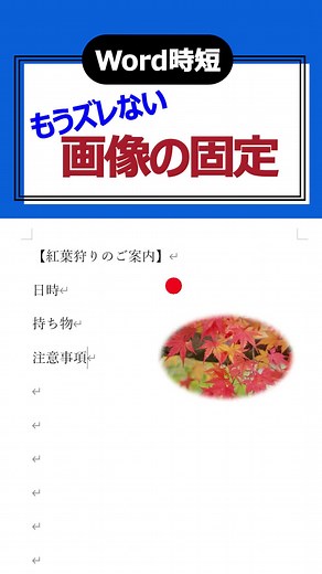画像を完璧に固定する方法 | MicrosoftWordテクニック