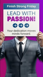 Finish Strong Friday 💪 | Lead with Passion – Easy to Share Motivational Graphic
