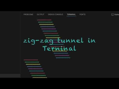Zig-Zag Tunnel 🌀 never Ends in Terminal #coding #python #terminal