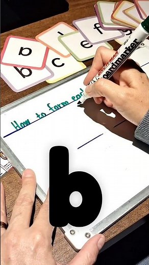 Teach your child: How to Write the Letter b | Simple Handwriting Practice for Kids