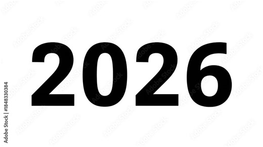 Countdown Timer 3 2 1 With Year 2026 Overlay for Events and Projects