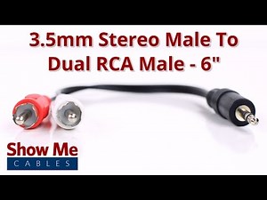 3.5mm Stereo Male To Dual RCA Male Adapter #933