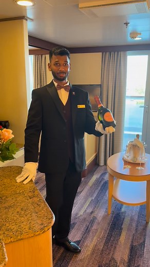 This is my charming yet very professional butler Amit ….only on Cunard’s Queen’s Grill do you have your own personal butler @cunardline #sponsored #luxury #adventure | Patricia Altschul